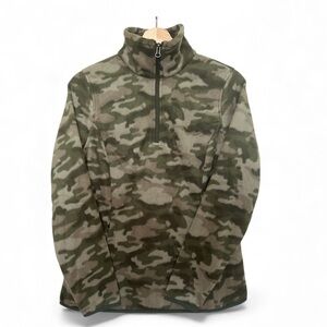 Amazon Essentials Quarter Zip Camo Fleece Sweater